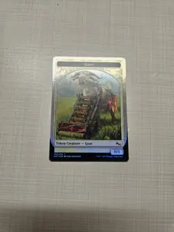English MTG Foil Goat Token - Foil Unstable Magic the Gathering - Image 1