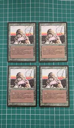 Magic The Gathering (MTG) - The Dark - 4X Scavenger Folk LP (Green) (Forest) - Image 1
