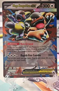 Mega Kangaskhan ex 104/132 Double Rare Holo Mega Evolution Pokemon TCG NM - Image 1