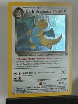 2000 Pokemon TCG Dark Dragonite Holo Rare Team Rocket Unlimited 5/82 WOTC - Image 3