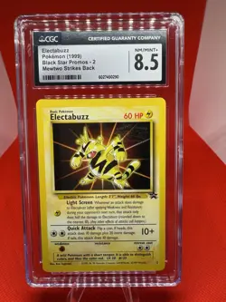 CGC 8.5 NM/MINT+ Electabuzz #2 WB Movie WOTC Black Star PROMO 2 Pokemon TCG 1999 - Image 1