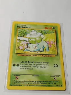 1999 Pokemon Bulbasaur 44/102 Base Set NM (1527) - Image 1