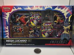 Pokemon TCG Mega Lucario ex Premium Figure Collection Box Factory Sealed NEW - Image 1