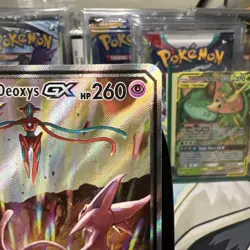 Pokemon TCG Espeon & Deoxys GX Ultra Rare Tag Team SM240 Holo Promo - Image 3
