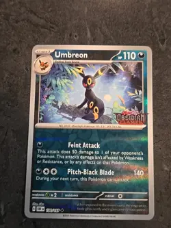 Pokemon TCG Umbreon Obsidian Flames Promo Set Stamp Holo Rare 130/197 - Image 1
