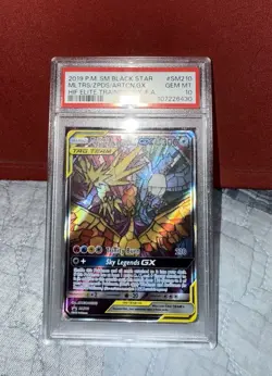 2019 Pokemon Hidden Fates Elite Moltres Zapdos Articuno GX TAG TEAM PSA 10 GEM - Image 1