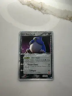 2004 Pokemon EX Team Rocket Returns Rocket's Snorlax EX Holo Foil 104/109 ARM* - Image 1