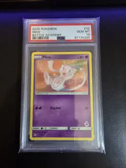 2019 POKEMON SUN & MOON HIDDEN FATES #32 MEW PSA 10 GEM MINT - Image 1