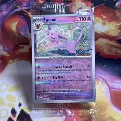 Espeon (Best Buy Exclusive) 086/197 Pokemon Obsidian Flames Stamped Sealed Promo - Image 1