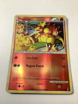 2011 Pokemon HGSS Call of Legends 62/95 Magmar Reverse Holo M/NM - Image 2