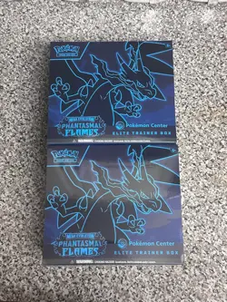 Pokemon TCG Phantasmal Flames Pokemon Center Elite Trainer Box Lot of 2 - Image 1