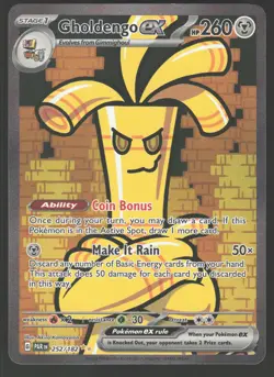 Gholdengo ex 252/182 SIR Pokemon TCG Paradox Rift NM - Image 1