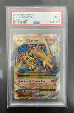 Mega M Charizard EX 13/108 PSA 9 2016 Evolutions | MINT | Pokemon Card TCG - Image 1