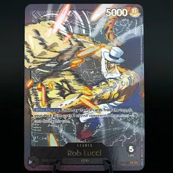 Rob Lucci OP07 Gold Leader PROXY CARD- ENGLISH- High Quality Texture - Image 1