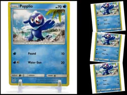 Pokemon Sun & Moon Base Set 39/149 Popplio 4X Mint/NM Common TCG 4 Cards X4 - Image 1