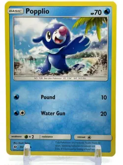 Pokemon Sun & Moon Base Set 39/149 Popplio 4X Mint/NM Common TCG 4 Cards X4 - Image 2