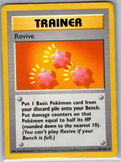 Revive 89/102 Non Holo Base Set - Pokemon Card - MP - Image 1