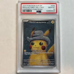 PSA 10 Van Gogh Pikachu with Grey Felt Hat SVP EN 085 Black Star Pokemon Card - Image 1