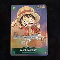 Monkey D Luffy P-037 1st Anniversary Tournament STAMP Promo One Piece Card - Image 1