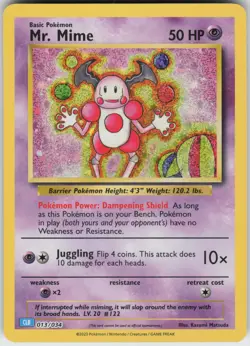 Damaged Holo Mr. Mime 013/034 Classic Collection Trading Card Game Classic - Image 1