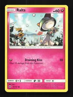 Ralts 91/147 LP Burning Shadows English Pokemon Card TCG - Image 1