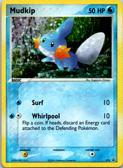 Pokemon Card Mudkip 018 Black Star Nintendo EX Deck Tin Promo Holo NM - Image 1