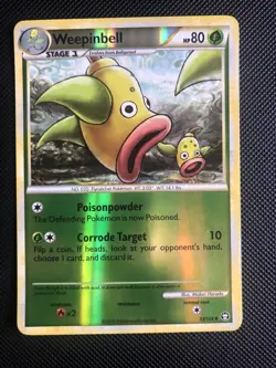 Weepinbell 53/102 Triumphant Reverse Holo Pokemon Card - Image 1