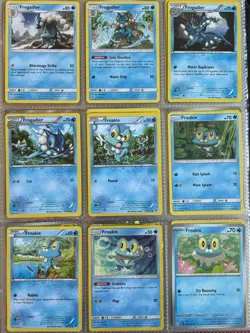 Pokemon Card Species Set Lot - 9x Unique Cards / Froakie Family 3 - Image 1