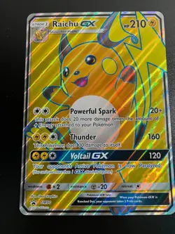 Full Art JUMBO Pokemon RAICHU GX Card BLACK STAR PROMO Set SM90 - Image 1