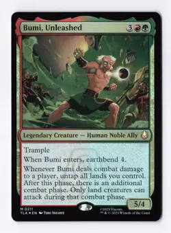 Bumi, Unleashed (Foil) 0211 (M) MTG Avatar: The Last Airbender (TLA) - Image 1