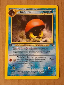 Pokemon Kabuto 56/75 Neo Discovery 1st Edition LP See Pictures - Image 1
