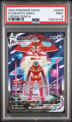 2023 Pokemon Sword And Shield Crown Zenith Deoxys VMAX Fa PSA 9 #GG45 - Image 1