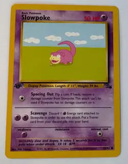 Slowpoke - 1st Edition - 55/62 Fossil - WOTC Unlimited - Pokemon TCG - Image 1