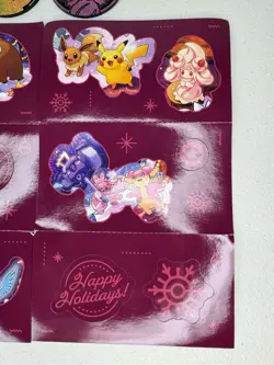 Pokemon Holiday Advent Calendar 2025 Complete Sticker Sheets and Coins - Image 3