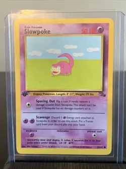 Pokemon TCG Slowpoke Fossil 55 Regular 1st Edition Common (Never Played) - Image 1