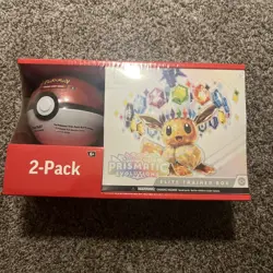 Sam's Club Pokemon Prismatic Evolutions ETB + Pokeball Bundle sealed small tear - Image 1