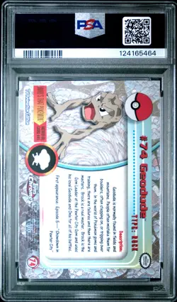 2000 TOPPS CHROME POKEMON T.V. #74 GEODUDE PSA 10 - Image 2