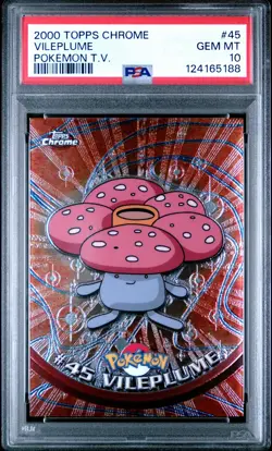 2000 TOPPS CHROME POKEMON T.V. #45 VILEPLUME PSA 10 - Image 1