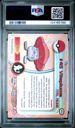2000 TOPPS CHROME POKEMON T.V. #45 VILEPLUME PSA 10 - Image 2