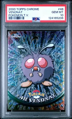 2000 TOPPS CHROME POKEMON T.V. #48 VENONAT PSA 10 - Image 1