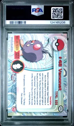 2000 TOPPS CHROME POKEMON T.V. #48 VENONAT PSA 10 - Image 2