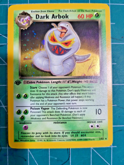 2000 Pokemon Team Rocket 1st Edition #2 Dark Arbok HOLO Rare Error 1999-23000 - Image 5