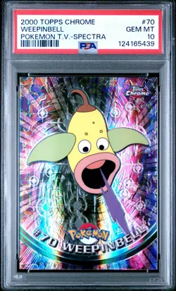 2000 TOPPS CHROME POKEMON T.V. SPECTRA #70 WEEPINBELL PSA 10 - Image 1