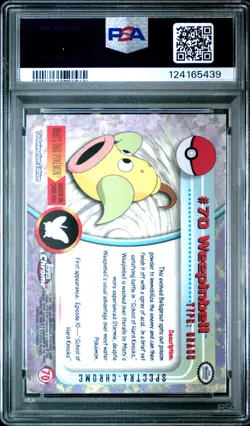 2000 TOPPS CHROME POKEMON T.V. SPECTRA #70 WEEPINBELL PSA 10 - Image 2