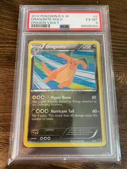 2012 Black & White Dragon Vault Dragonite #5 Holo PSA 6 EX-MT Pokemon TCG - Image 1