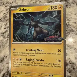 Pokemon TCG Zekrom 066/182 Paradox Rift Stamped Cosmos Holo Promo ?? - Image 1