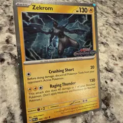 Pokemon TCG Zekrom 066/182 Paradox Rift Stamped Cosmos Holo Promo ?? - Image 3