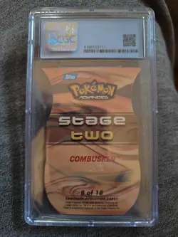 2003 Topps Pokemon Advanced Embossed Evolution Die Cut - Combusken 8 Of 18 POP 2 - Image 2