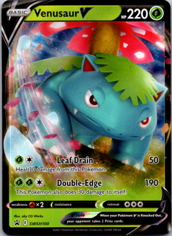 Venusaur V Pokemon SWSH Black Star Promo ULTRA RARE SWSH100 - Near Mint NM - Image 1