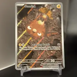Stunfisk 202/191 SV08: Surging Sparks Holo Illustration Rare Pokemon TCG NM - Image 1